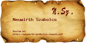 Neuwirth Szabolcs névjegykártya